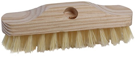 Cofan Cepillo de Buque Manual | Con Fibras de Plástico 5 x 10 Filas | Ondulado para Fregar | Color natural con rosca 22 mm