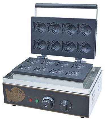 Hanchen Mini Taiyaki 8 Piezas Máquina de Gofres Eléctrica Antiadherente FY-112B Gofrera Acero Inoxidable CE