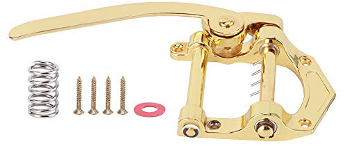 RiToEasysports E-Gitarren-Brücke, Saitenhalter-Vibrato-Brücke für E-Gitarren-Tremolo-System(Gold)