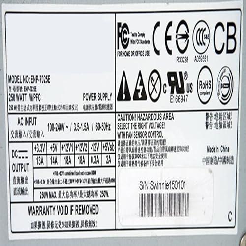MIDTY Casi fuente de alimentación para TFX 250W ENP-7025E