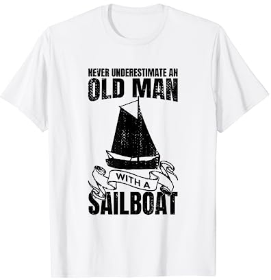 Alter Seemann Kapitän Segeln Vatertag T-Shirt