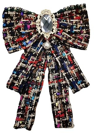 Damen Vorgebundene Schleife Elegante Band Brosche Perlen Strass Krawattennadel für Damen Mädchen Anzug Hemd Anstecknadeln Mode Kragen Kleidungszubehör für Tochter Mutter Schwester Weihnachten