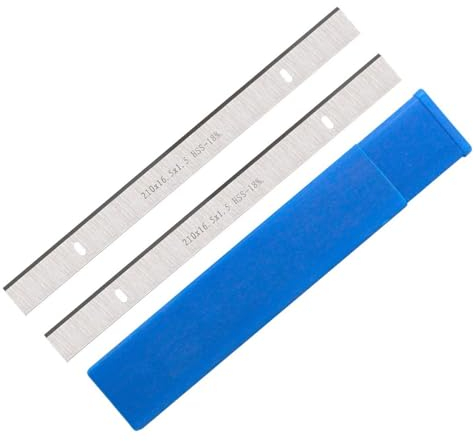 Ninehole 2 Pièces HSS Lames De Raboteuse 210mm, 210mm Lames Pour Raboteuse Machines De Travail Du Bois, 210 x 16,5 x 1,5mm