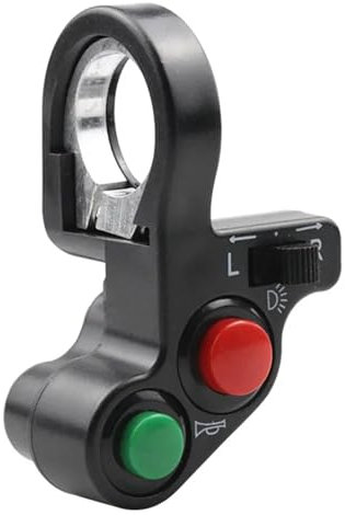 ETIGBG Motorrad-Sendeschalter, elektrisches Fahrrad, Roller, Hupe, Richtungsanzeige, EIN/Aus-Taste, Lichtschalter Motorrad-Steuerschalter