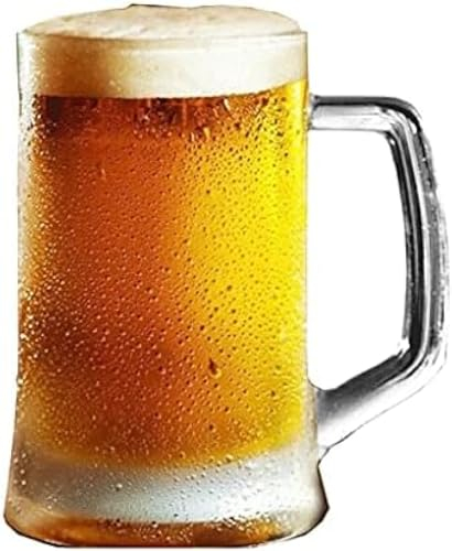 Large Thick Beer Mug, Classic Beer Mug Set, Beer Mugs With Handles, Glass Beer Steins, Freezable Beer Glasses, Beer Mug,500ml