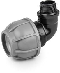 Bradas PE Winkel Rohrwinkel Rohrbogen Rohr 25mm 90° Kupplung Mit Außengewinde Landwirtschaft Garten Bewässerung 3/4 PN10 6752