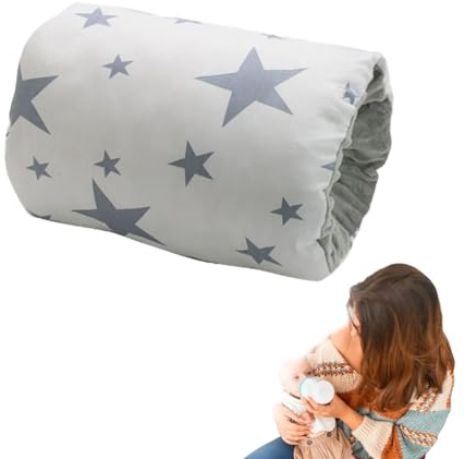Tomtary Cozy Cradle Pillow Soft Cotton Cozy Cradle Arm Pillow Breastfeeding Arm Pillow Anti-Spitting Baby Nursing Pillow Comfortable Breastfeeding and Bottle Feeding Head Support Pillow for Newborn