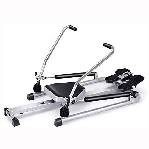 SmPinnaA Rudergerät Für Den Hausgebrauch, Faltbares Hydraulisches Rudergerät Für Den Innenbereich, Multifunktionales Ruder-Fitnessgerät Für Männer, Frauen Und Kinder