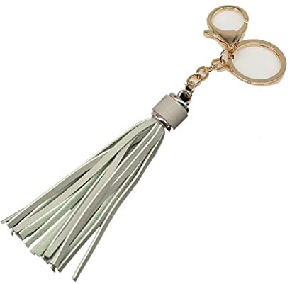 SAKURRDD Einfarbiger Schlüsselanhänger aus PU-Leder mit Quaste for Damen, Taschenanhänger, Auto-/Hausschlüssel, Ringhalter, Valentinstagsgeschenk, Schlüsselanhänger, Schmuck/249