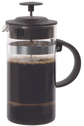 Oggi Triple Mesh Filter French Press Coffee Maker (12 fl oz)- 3 Cup / 350 ml Capacity, Coffee Press, Single Serve Coffee Maker, Stainless Steel Lid & Plunger, Make Great Coffee Gifts, Black