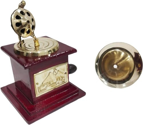 Grammophon-Dummy, Sammlerstück, antikes Messing, Vintage-Grammophon für Büro/Zuhause, Schreibtisch-Dekoration, Wohnzimmer
