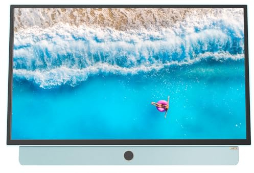 Metz TV Portable 24 Pouces (60 cm) Smart Google TV FHD avec Batterie Intégrée Poignée HDR 10 Chargeur Voiture 12V Ecran Anti-reflet Dolby Audio HDMI USB Bluetooth Wi-FI (24MPE7000 Bleu)