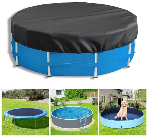 Neuradical Copertura rotonda per piscina 210D Oxford, resistente agli strappi, per piscine fuori terra, ideale per impermeabile e antipolvere, 457 cm
