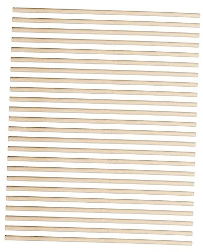 STOBOK Kunst Und Handwerk Für Kinder 200 Stück Holzdübelstangen Bastelstäbe Holzdübel Unbehandelte Runde Holzstäbe Für Kinderprojekte