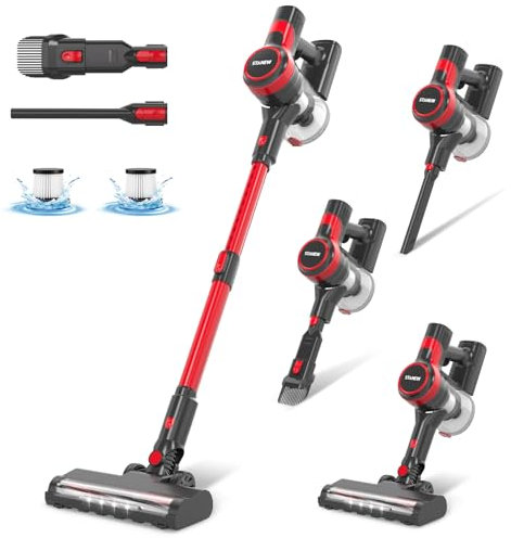 Stanew 6-in-1 Cordless Vacuum Cleaner 22.2V, Lightweight Handheld Vacuum, Rechargeable Vacuum Cleaner, 40-Minute Runtime,0.8L Capacity,Powerful & Lightweight,Great for Pet Hair Carpets & Hard Floors