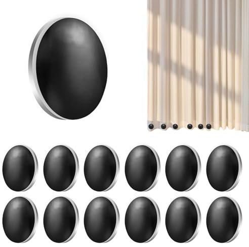 Shower Curtain Weights, 12 PCS Curtain Weights for Hems, 4cm Outdoor Anti-Collision and Noise Reduction for Shower Window Interior Tablecloths (Black)