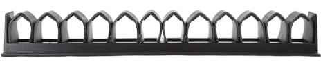 Oreilet Pferde Peitsche Crop Holder Rack, Premium ABS Pferde Peitschen Halter, Hält Bis zu 12 Peitschen, Ordentlich für den Schnellen Zugriff, Wand Halter Aufhänger Organizer, Schwarz