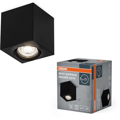 OSRAM Foco de techo cuadrado Spot Surface, negro GU10 | Spot Surface, Spot lights and ceiling spots, Negro, , Paquete de 1