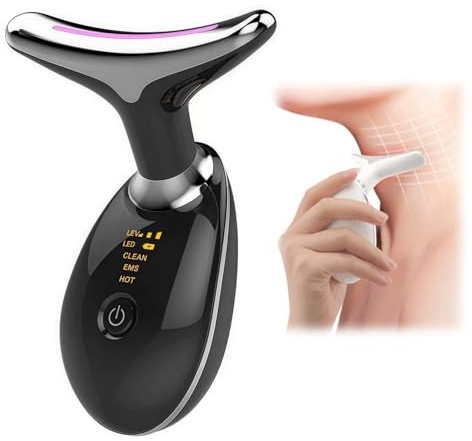 GLOW GEN Pure - Massaggiatore viso - Edizione Lifting Dispositivo di Bellezza per Viso e Collo 7 in 1, EMS 3 Modalità, Massaggio LED Intelligente, Riduzione Rughe e Tonificazione a 45°C