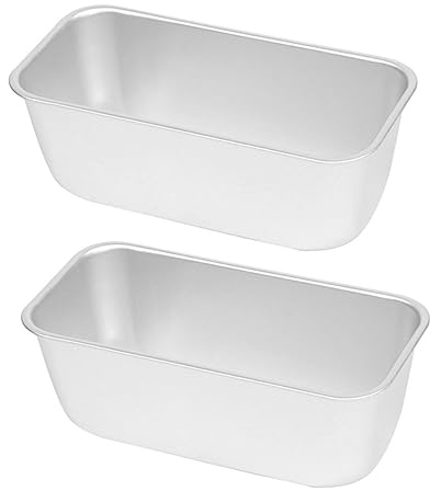 COLLBATH 2 piezas Molde Rectangular para Pan y Tostadas con Superficie Antiadherente Alta Conductividad Térmica para Horneado Uniforme para Cocina Diaria y Celebraciones Familiares