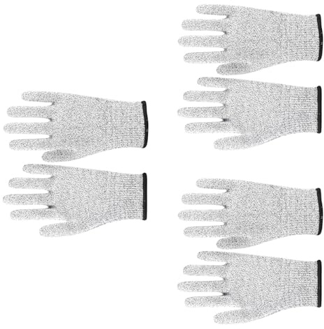 XINYIN Schnittschutzhandschuhe, Stufe 5, atmungsaktiv, schnittfest, Phasenschnittfest, 3 Paar
