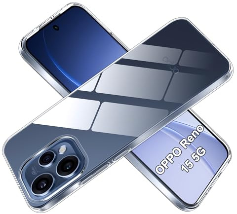 Fitudoos Cover per OPPO Reno 15 5G, Custodia Sottile in TPU Morbido, Silicone Liquido Premium Custodia Protettiva - Trasparente.