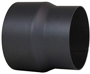 LANZZAS Rökrör ugnsrör reducering Ø 130 mm till Ø 120 mm svart kamin rör reducering ugnsrör