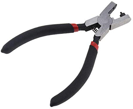 BIYM Outil Bracelet de Montre 2mm Trou Puncher Main en Cuir Perforatrice Pince avec Jaune Vinyle Grip en Acier à Haute Teneur