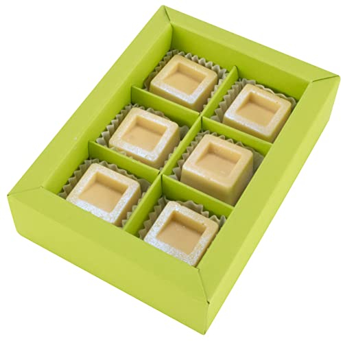 GREENDOOR Badepralinen 6er Karton Frühlingsgruss für 6 Cremebäder/Ölbad, handgefertigte Badezusätze aus Bio Kakaobutter, Naturkosmetik Geschenk