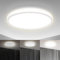 B.K.Licht - Panneau LED à lumière indirecte, plat, intensité lumineuse réglable par paliers, dalle led, plafond, plafonnier led, lustre salon, lustre cuisine, 29,3x2,8 cm, blanc