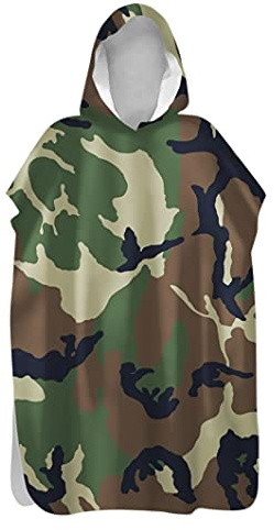 FANSU Badeponcho Strandtuch Mikrofaser Schnelltrockend Bademantel Poncho mit Kapuzen Duschtuch Handtuch Schwimmen Surfing Strand Tauchen für Damen Herren