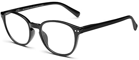 SKYWAY Blaulichtfilter Lesebrille Damen Herren, Superleichte Runde Blaulichtfilter Gaming Brille Computerbrille, Anti-Müdigkeit Federscharnier Brille mit Sehstärke