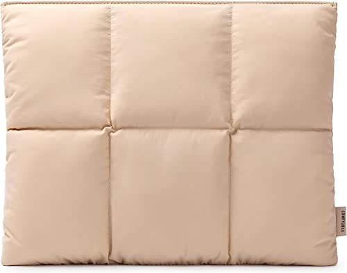 Comfyable Puffy Laptop-Hülle 13/14 Zoll, Gesteppte Puffer Tasche, MacBook Sleeve kompatibel mit MacBook Air M5 A3449, MacBook Pro 14 M5 Pro/Max A3426 A3427, MacBook Neo A18, Sand