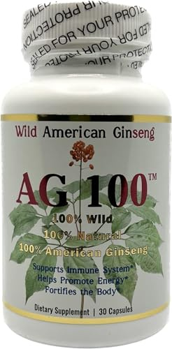 AG 100-100% Pure Wild American Ginseng Capsules