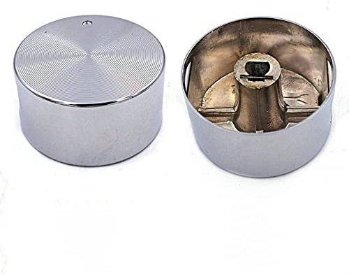 ANCLLO Gasherd-Knopf 4 Stück 6 mm universelle runde Steuerschalter-Knöpfe Ofenschalter Kochflächen-Steuerschlösser für verschiedene Ofenherd-Kochfelder