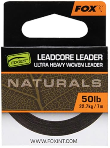 Fox Naturals Leadcore 50lb 22.7kg - 25m Vorfachschnur, Vorfach zum Karpfenangeln, Vorfachmaterial