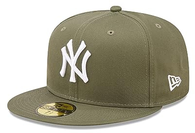 New Era New York Yankees MLB Baseball Kappe gerader Schirm Fitted Teamlogo NY Basecap Cap grün - 7-12