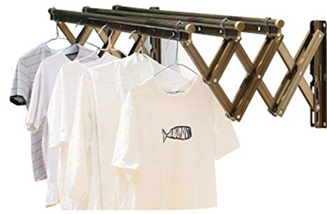 SDdPulse Airer Accordion Laundry Drying Rack Wall Mounted for Laundry Room/Bathroom Tower Household Wall-Mounted Drying Rack Towel Holder Compact Sleek Design Clotheshorse (1 Meter 3 Bars)