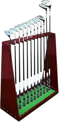 XIAGJAO Golfschläger-Halter, Holz-Bodenständer, Golfschläger-Organizer, Präsentationsständer für 13 Puttern, Golfschläger-Regal, Organizer, Ausrüstung, Aufbewahrungsregal