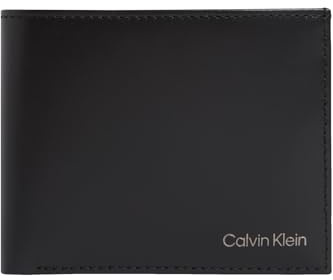 Calvin Klein Herren Geldbeutel Smooth Billfold aus Leder, Schwarz (Black), Einheitsgröße