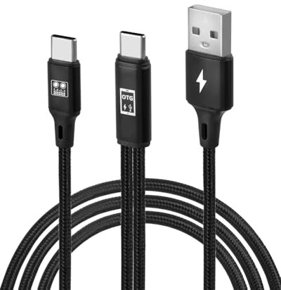 GELRHONR USB C OTG Sound Card Cable, 2 in 1 Type C Sound Card Audio Cable for Live Streaming, Recording, Voice Chatting, Karaoke