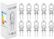 Lampadine Alogene G4 （10 pezzi）12V 20W 2800K Luce bianca calda dimmerabile lampadina alogena Per la sostituzione di lampadari di cristallo, luci di segnalazione, illuminazione della cucina, ecc.
