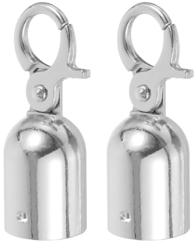 Fermo Terminale per Corda in Acciaio Inox, Argento | Fissaggio Sicuro, Previene lo Scorrimento, Installazione Semplice, Mantiene i Fili Saldamente in Posizione