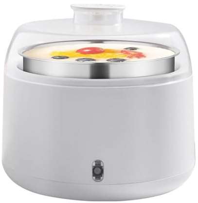 QIeAny Electric Yoghurt Making Machine,Yoghurt Maker Machine,Fully Automatic Mini Yogurt Maker Machine with 1L Stainless Steel Liner,20W Low Power And Low Energy Consumption,A