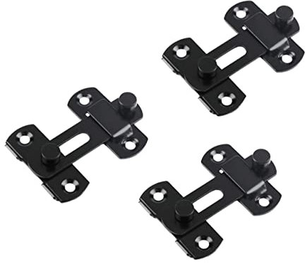 HOMSFOU 3 chiusure di sicurezza in acciaio inox, resistenti, per porte di fienili, finestre e persiane per applicazioni di porte