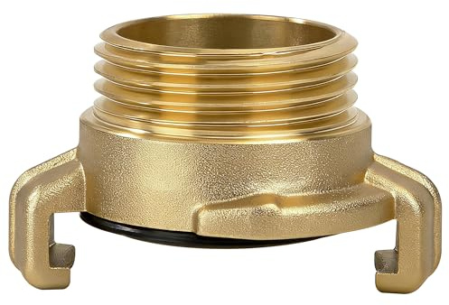 Elegrip Raccordo Rapido Ottone 1 Maschio, Attacco a Griffe Baionetta per Tubo, Adattatore per Aria Compressa e Acqua, Alta Pressione per Giardino, Irrigazione, Industria e Officina