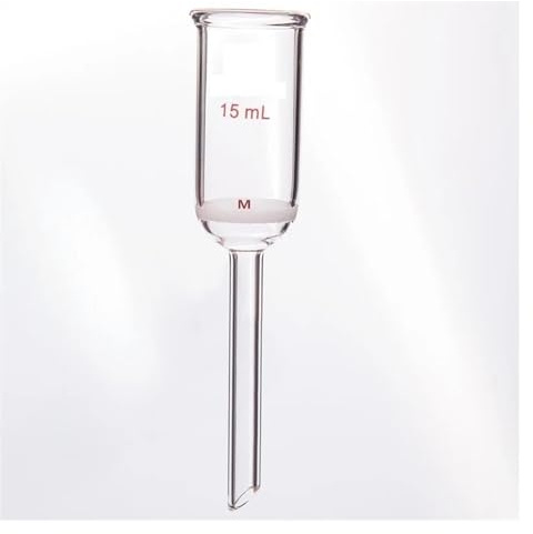 Embudo Bush, Embudo de filtro, Buchner, Capacidad 2 ml 5 ml 10 ml 15 ml, Con tablero de, Vidrio de borosilicato, F60(2mL-F601002M)