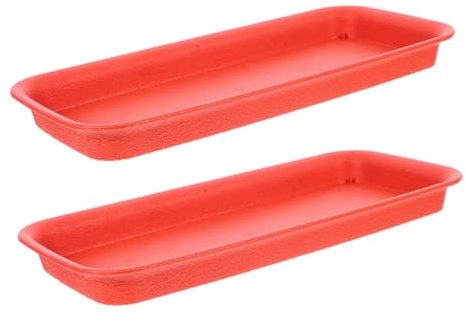 Yardenfun 2pièces Lot de Bacs à Eau Rectangulaires Antidérapants pour Pots De Fleurs Soucoupes pour Intérieur Et Extérieur Bac Égouttage Réutilisable