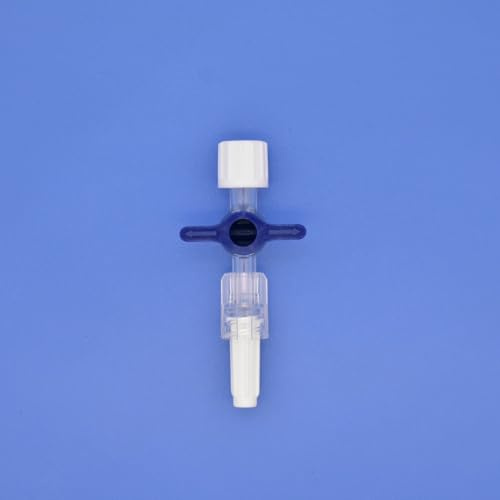 Hynec - Rubinetto di arresto Luer Lock a 2 vie con tappo, valvola multiuso da 4,0 mm per apparecchiature di laboratorio, progetti scolastici ed esperimenti fai da te (confezione da 20) (confezione da