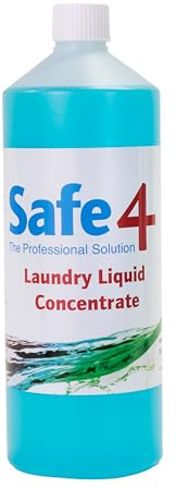 Safe4 Hypoallergenic Laundry Detergent | Safe for Allergies | Eco-Friendly & Effective for Clothes, Animal & Human Bedding, and Work Uniforms (Pack of 1, 1L)